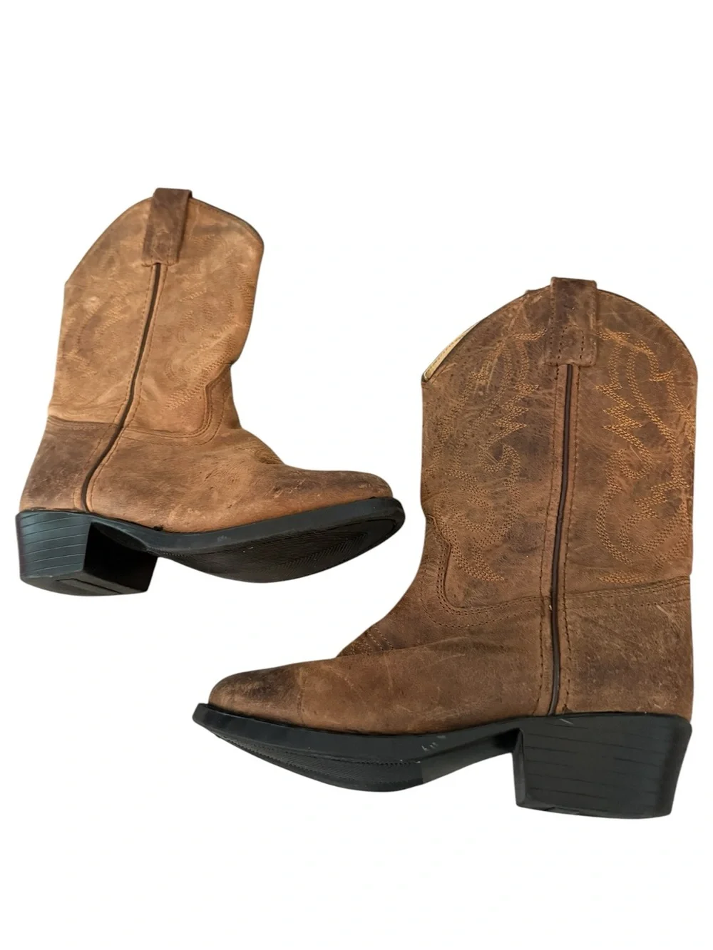 Cody James Boys Classic Brown Leather Cowboy Boots size 13